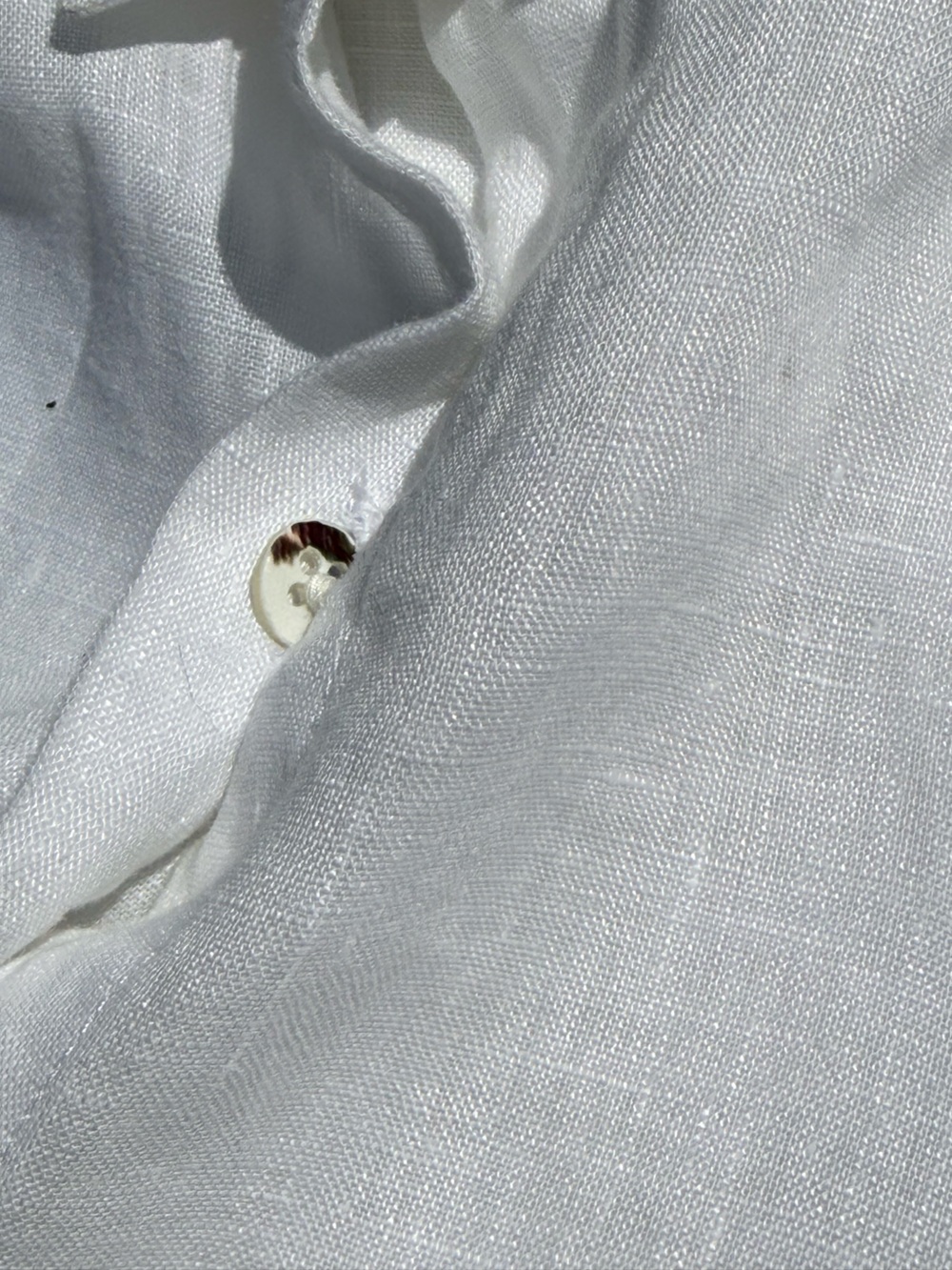 J. Jill White Linen Casual Button-Down Shirt - Picture 4 of 6